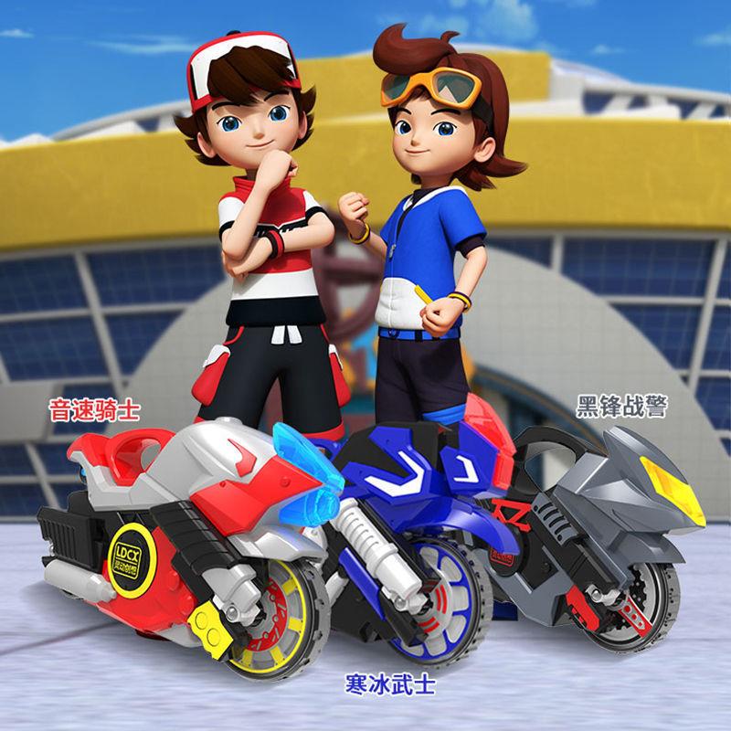 灵动创想魔幻陀螺战车5代4摩托车骑士旋风轮4新款男孩儿童玩具五