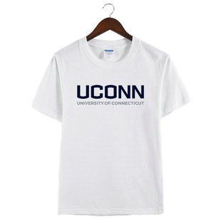 新款Connecticut康涅狄格大学美国名校纪念衫短袖半袖T恤衫体恤衣