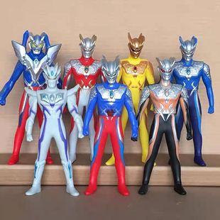 23CM中号软胶环保奥特超人偶男孩赛罗迪迦捷德银河贝利怪兽组合