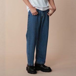 New Era纽亦华2025新款牛仔长裤直筒宽松裤子复古男女14726450