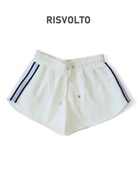 RISVOLTO|休闲运动短裤显瘦百搭舒适简约松紧腰D23-5042