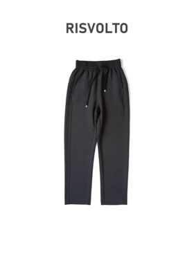 RISVOLTO-运动时尚休闲抽绳莱赛尔羊绒套装直筒休闲裤5131