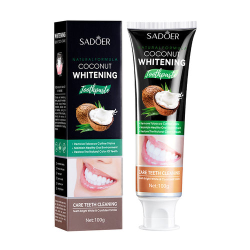Coconut Whitening Toothpaste clean white tooth remove tartar