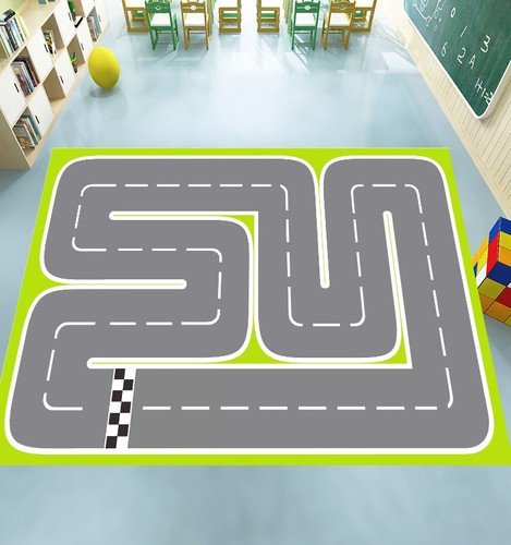 幼儿园走廊彩虹地贴跑道地贴