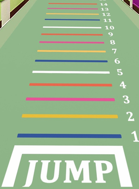 立定跳远游戏卡通地板贴防滑幼儿园儿童房地贴纸课间十分钟游戏