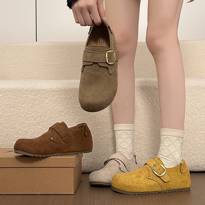 勃肯鞋女平底单豆豆鞋丑萌软底一脚蹬,女鞋,浅口单鞋,淘宝优惠券,粉丝福利购,淘宝优惠卷