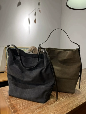 Lemaire Belted Hobo Canvas Bag