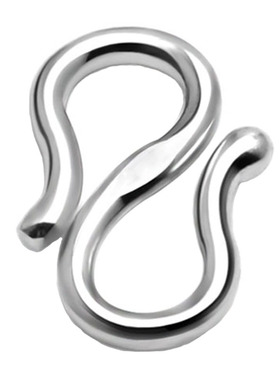 纯银手链M扣头S999足银扣diy配件项链连接扣子S扣手串足链绳子W扣