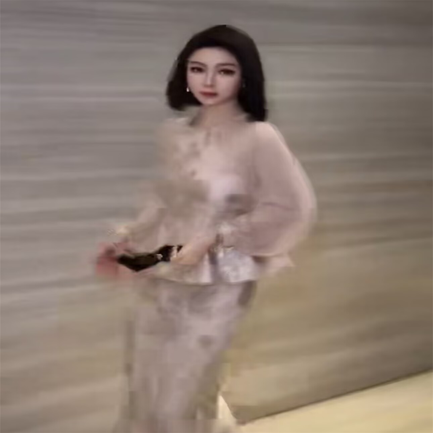 高级感女装2025年秋季新款圆领长袖拼接网纱上衣轻奢半身裙两件套