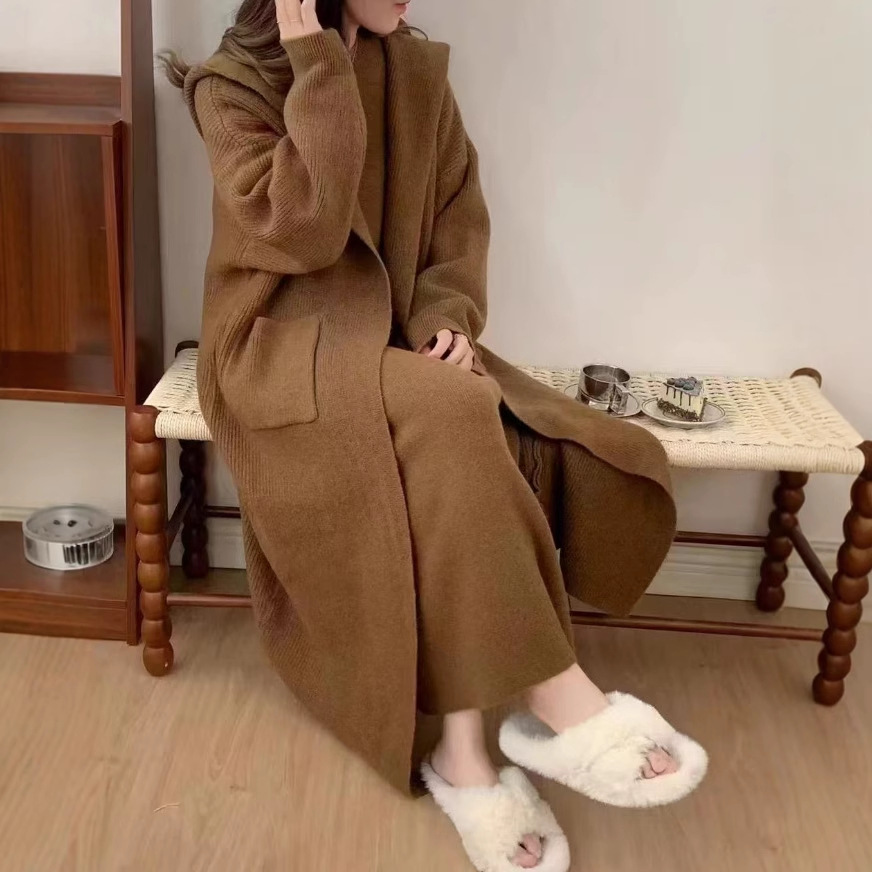 PH52902大爱美依缘2025秋季新款韩版中长款休闲连帽简约宽松外套