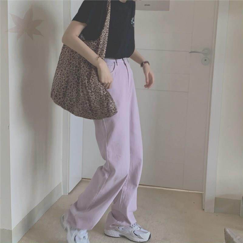 紫色牛仔褲高腰拖地褲子休閑褲垂感女2020秋季韓版寬松顯瘦直筒褲在類目 模玩/動漫/周邊/cos/桌遊, Cosplay服飾/道具/服務, Cosplay女裝中 - 來自Buy2taobao.com提供專業的淘寶代購服務