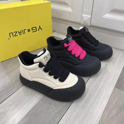 厚底休闲鞋女2025年冬新款面包鞋