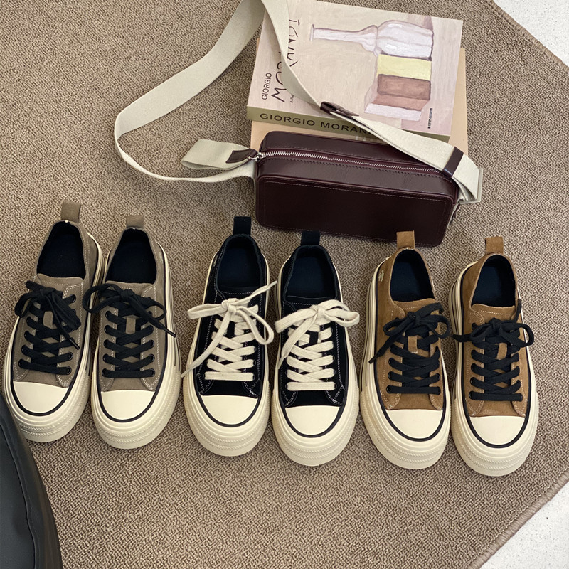 厚底休闲鞋女鞋2025年秋冬松糕鞋