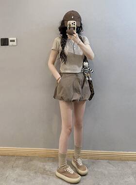 女大童夏装新款学生洋气短袖套装