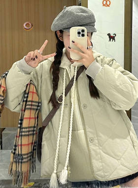女大童秋冬新款学生外套加厚棉服