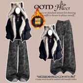 2026新款 女童冬季 套装 12岁13中大童学生洋气时髦加绒加厚保暖外套