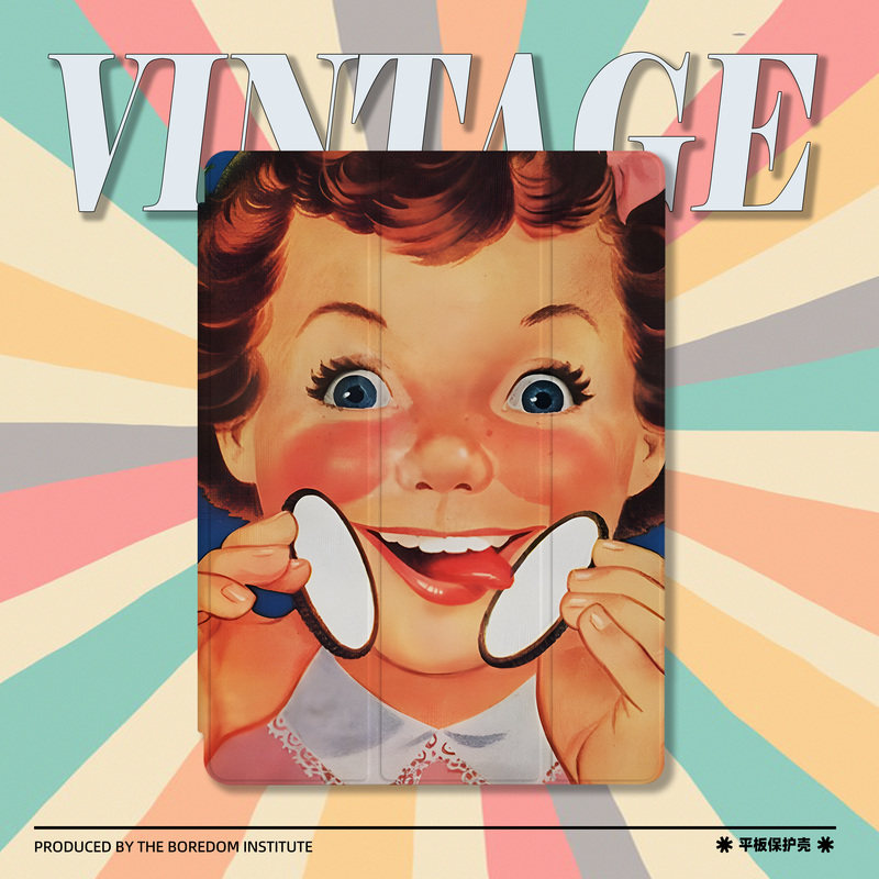 小孩哥vintage复古奥利奥女孩可爱艺术适用于苹果2022款i