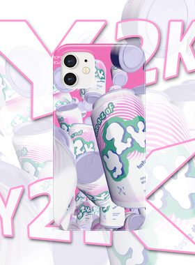Y2K日系抽象艺术辣妹小众粉色适用于苹果IPhone11/12/13pro/14/15/16菲林手机壳imd硅胶软壳小米华为