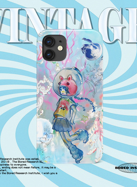 Y2K多巴胺小众二次元插画素描水彩潮女孩适用于苹果IPhone15/14promax/13pro/12/11/xs/16菲林手机壳IMD软壳