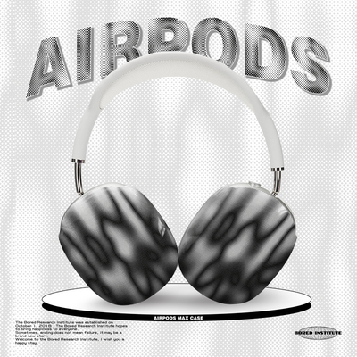 暗黑波点插画复古哥特潮流艺术简约ins风适用于AirPodsMax2苹果蓝牙耳机头戴式保护壳耳麦光面磨砂哑光硬壳