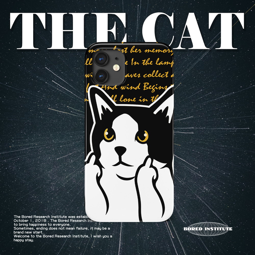 恶搞欧美中指猫菲林手机壳