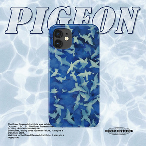 创意艺术复古蓝鸽简约天空潮流多巴胺适用于苹果IPhoneXs/XR/11/12/13pro/14promax/16菲林手机壳IMD软壳华为