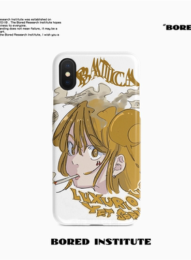 ins街头日系插画潮流JUN二次元少女适用于IPhoneX/11/12/13/14/15/16菲林手机壳imd硅胶软壳小米华为