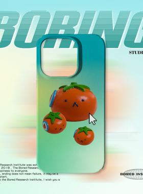 可爱番茄西红柿艺术小众渐变童趣复古适用于苹果IPhone17/16pro/14/13/17pro/15promax菲林磁吸手机壳IMD软壳