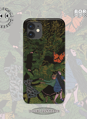 日系插画趣味艺术小众跳舞蹦迪适用于IPhoneX/11/12/13pro/14/15/16pro菲林手机壳imd硅胶软壳小米华为