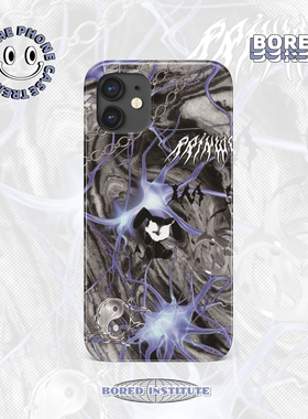 赛博朋克超现实蓝色电流旧金属朋克适用于IPhoneX/11/12/13/14/15/16promax菲林手机壳imd硅胶软壳小米华为