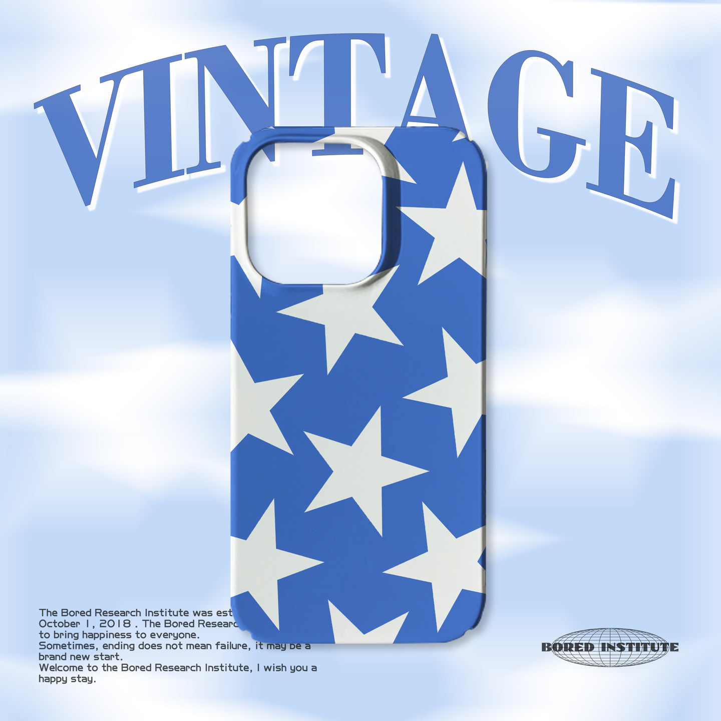 Y2K简约小众蓝白星星复古潮流ins适用于苹果IPhone15/14plus/13pro/12/11/16/16promax菲林磁吸手机壳IMD软壳