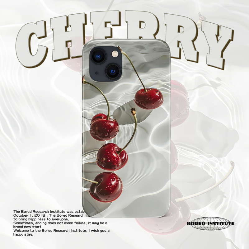 ins樱桃清新简约复古小众潮流艺术适用于苹果IPhone15/14plus/13pro/12/11/16/16promax菲林手机壳IMD软壳