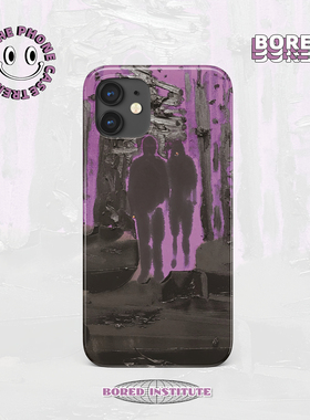 小众未来油画艺术紫色抽象适用于IPhoneX/11/12/13promax/14/15/16promax菲林手机壳imd硅胶软壳小米华为