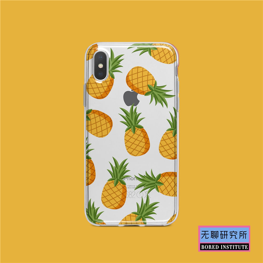 夏日菠萝清凉少女手机透明壳