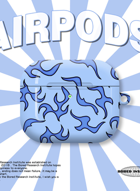 潮流golf火焰嘻哈蓝色ins风简约复古适用于AirPods3代耳机壳AirPodsPro第二代/一代保护套光面硬壳AirPods4代