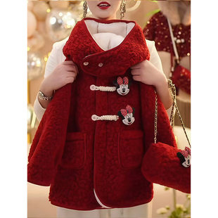 女童加厚外套冬装2025新款洋气儿童新年衣服冬季保暖女大童拜年服