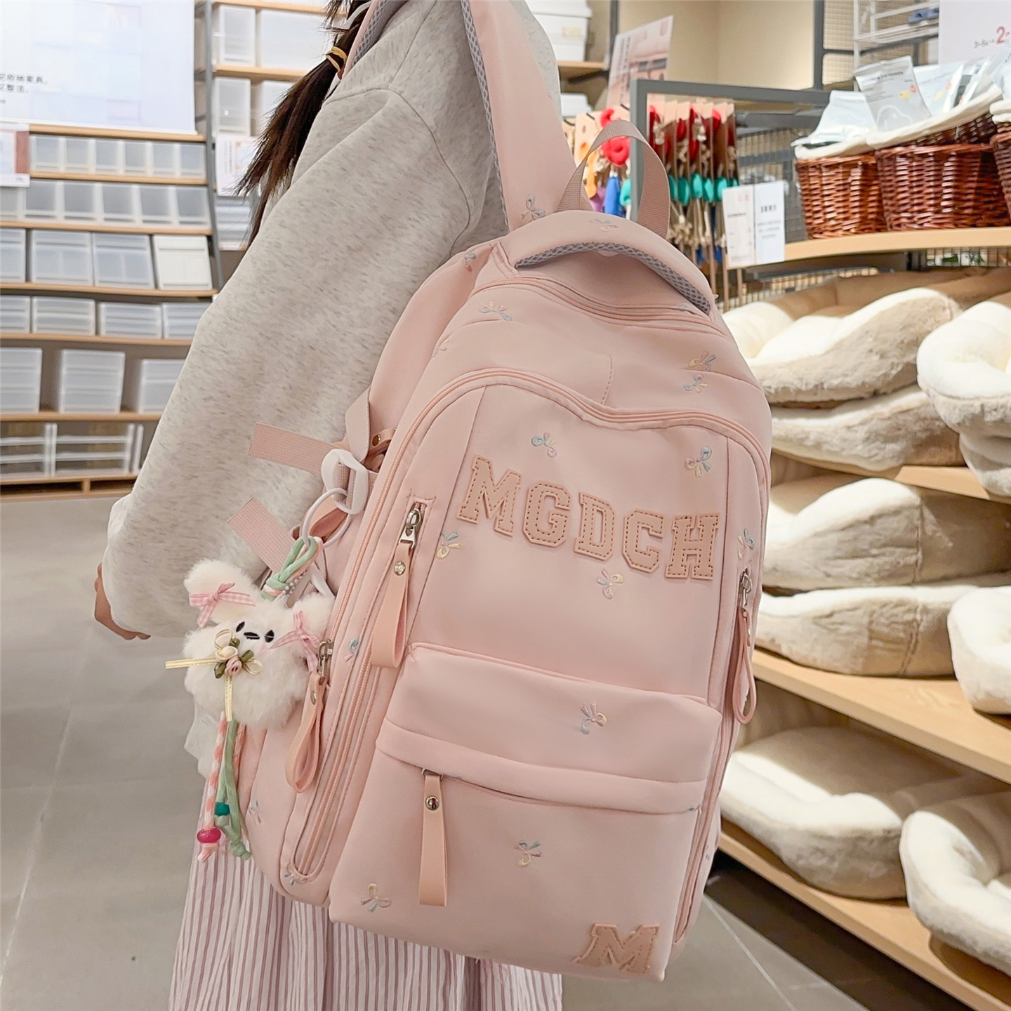 专柜正品书包女小学生三到六年级初中生ins日系简约森系背包大容
