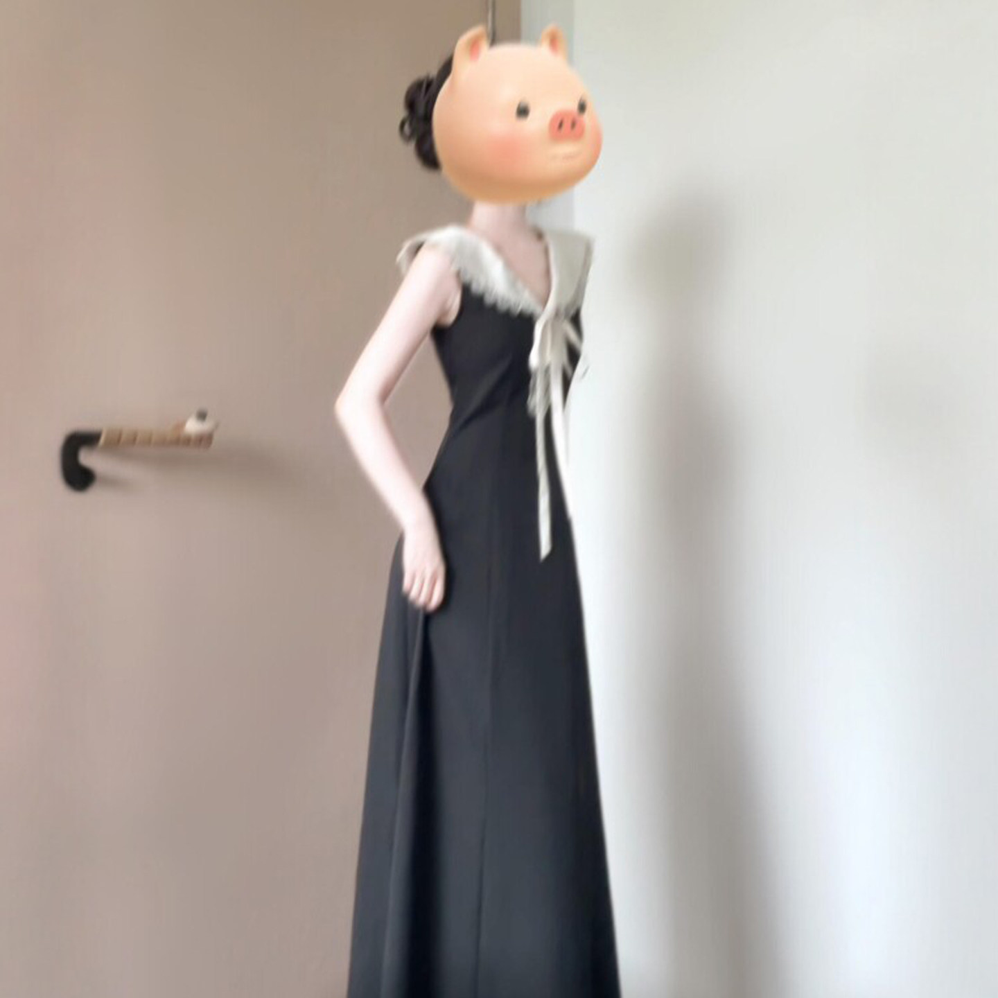 专柜正品韩系独特超好看的收腰修身连衣裙时尚气质感吊带长裙子20