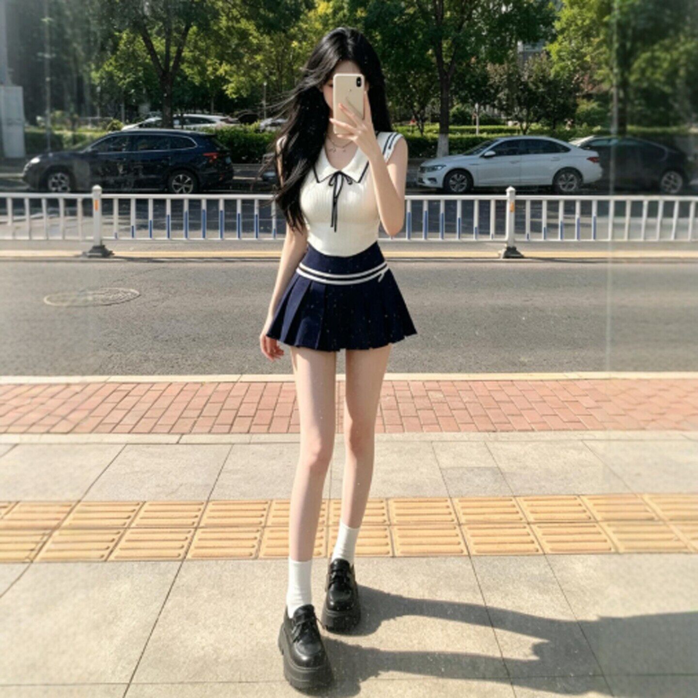 专柜正品26夏季学院风套装搭配一整套小个子超好看上的衣半身裙时