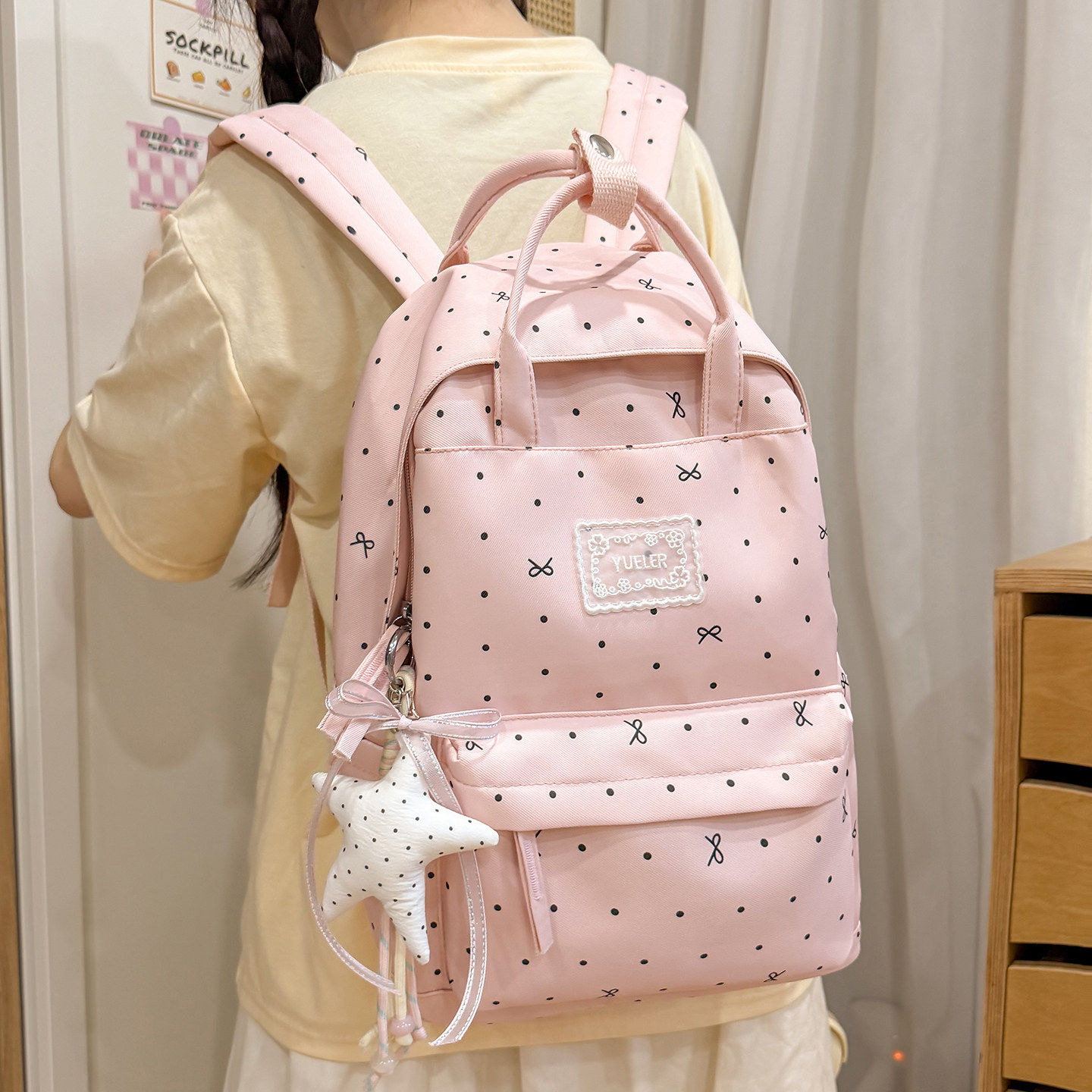 专柜正品书包初中双肩包女2026小学生夏季高中大容量百搭旅游背包