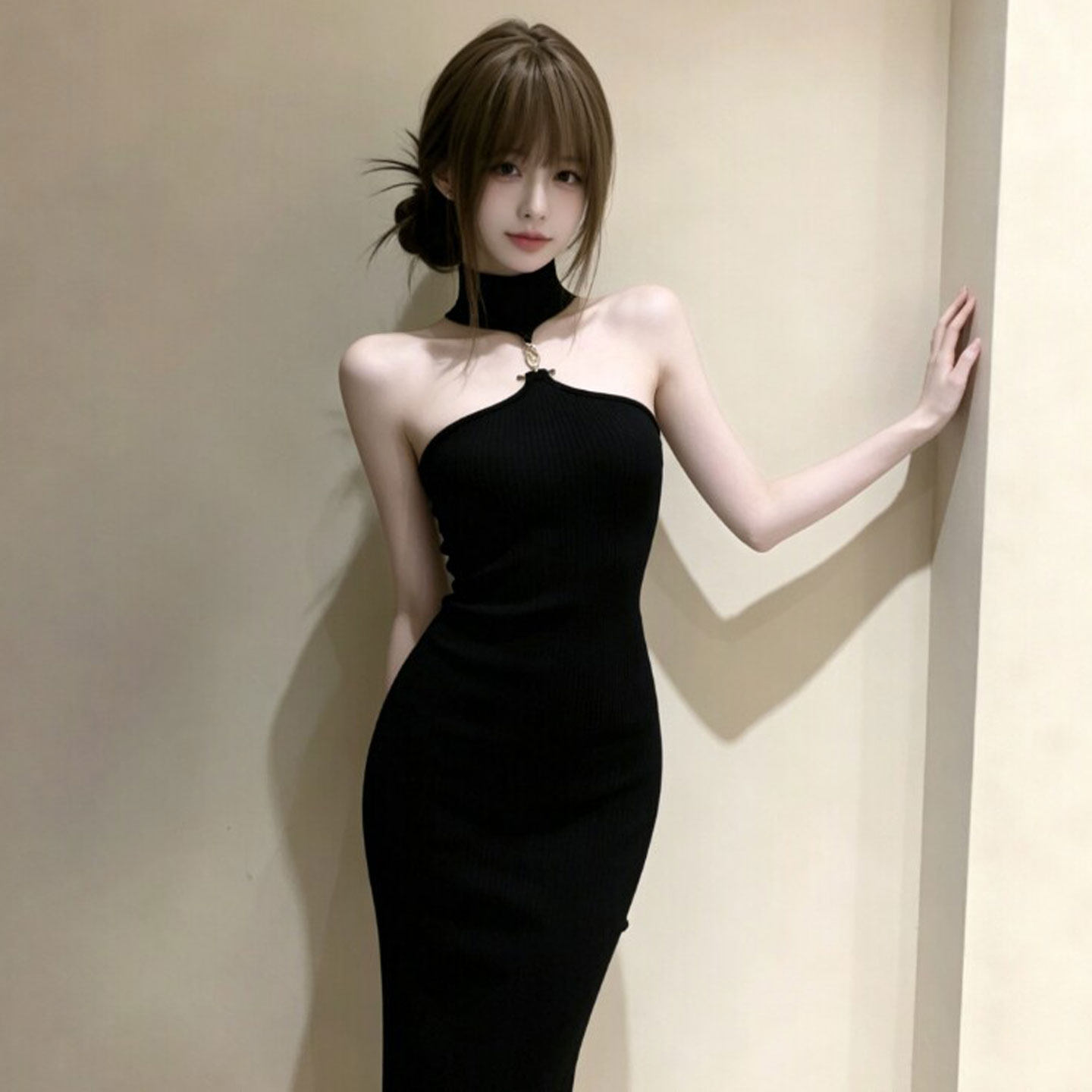 专柜正品御姐风辣妹性感针织上衣包臀半身裙两件套装女人味穿搭一