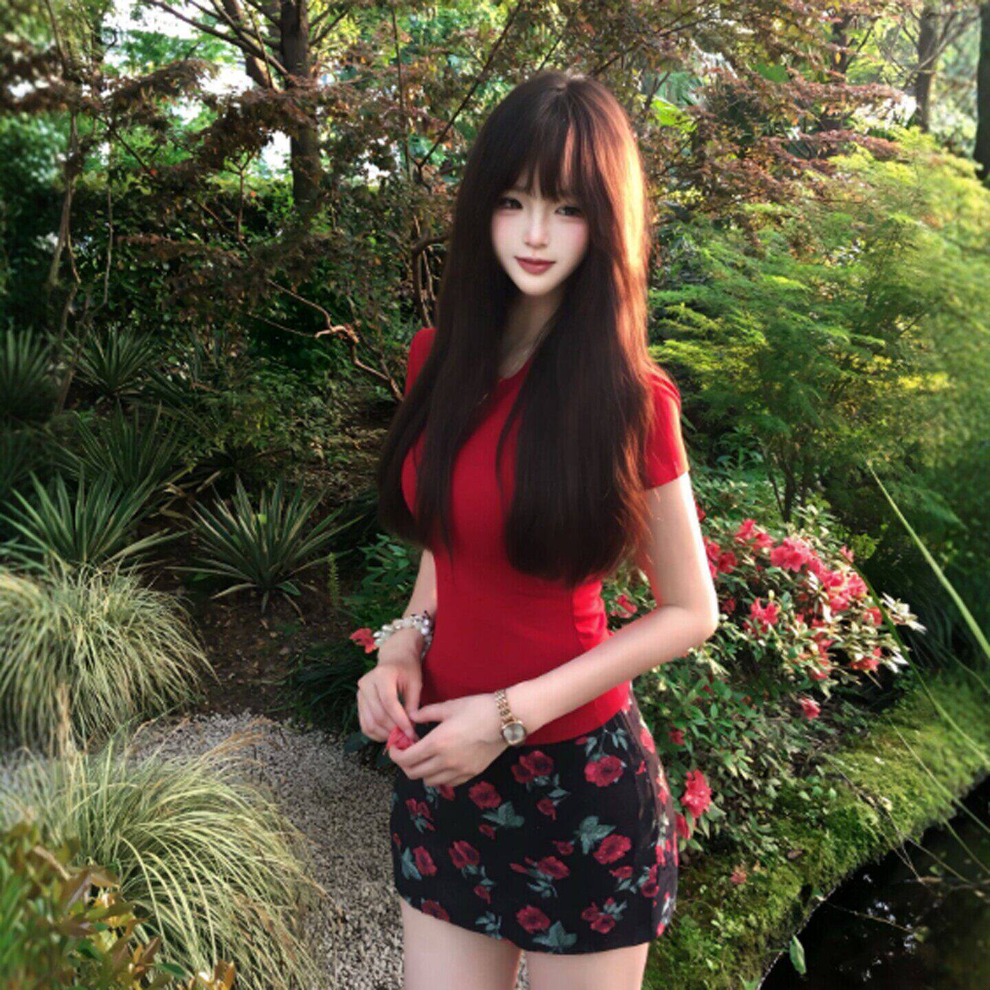 专柜正品26夏季氛围感穿搭套装独特超好看红色上衣印花短裙减龄描