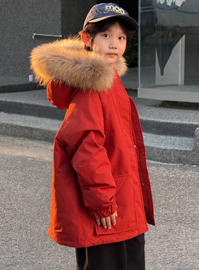 儿童工装羽绒服保暖童装外套