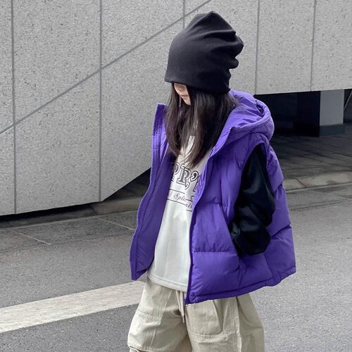 儿童羽绒马甲韩版连帽加厚