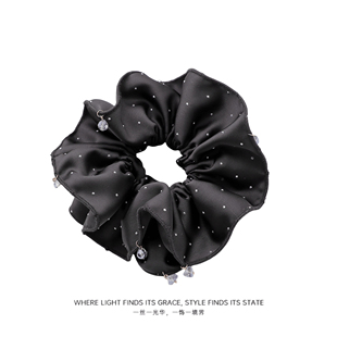 思礼韩系双层缎面大肠发圈高端欧货高级感扎马尾丸子头皮筋发饰