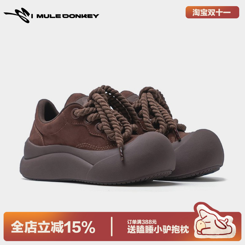 厚底丑萌鞋大头鞋女面包鞋