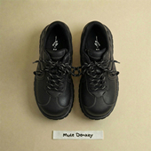 女春季 厚底大头鞋 小个子增高工装 多嘴驴Donkey黑色德比鞋 松糕皮鞋