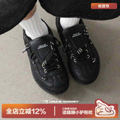 女款 秋冬翻盖赛车鞋 朋克风板鞋 多嘴驴Donkey黑色亚比鞋 运动德训鞋