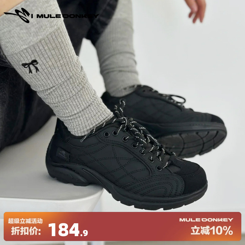 多嘴驴Donkey黑色低帮赛车鞋