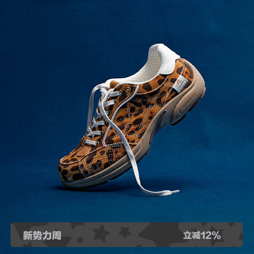多嘴驴Donkey复古小众豹纹赛车鞋